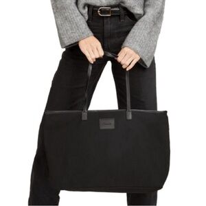 New Cleobella Large Black Canvas Tote 22”x12”